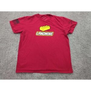 Grunt Style T Shirt Mens XL Red Blocks Landmine Military Patriotic